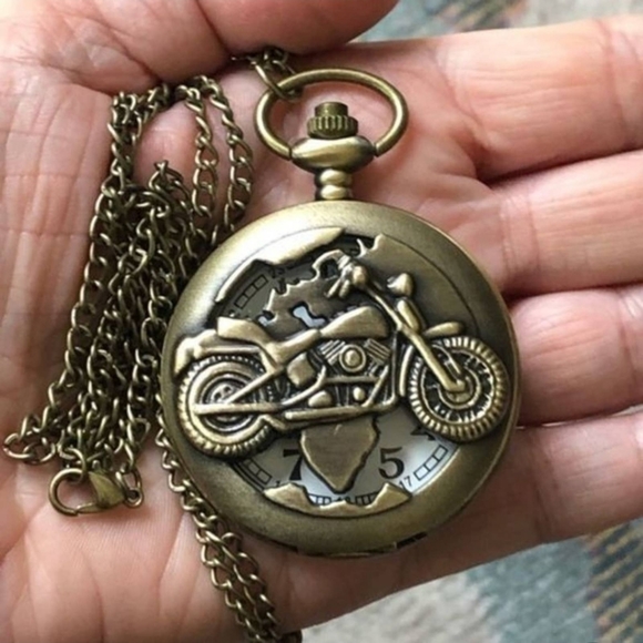 New biker bike Motorcycle Quartz Pocket Watch - Picture 1 of 4